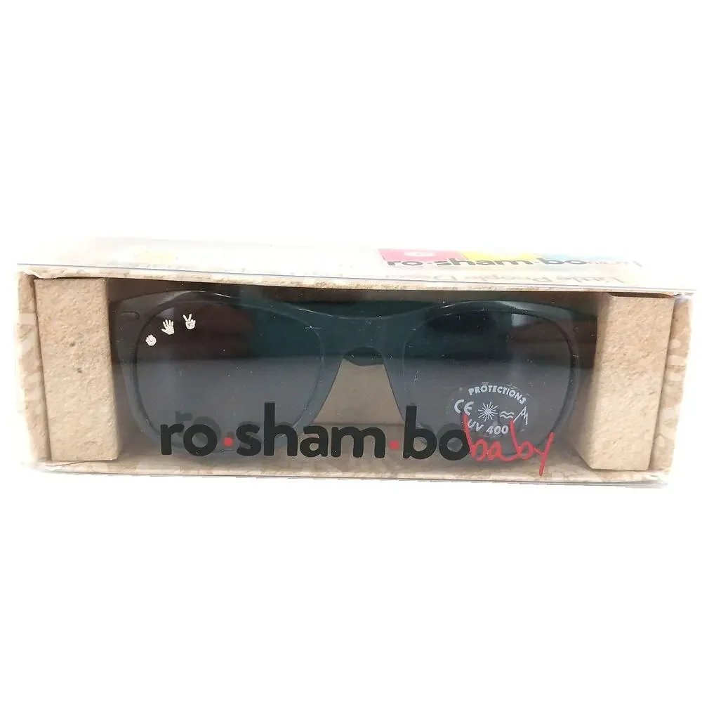 ROSHAMBO Unbreakable Baby Sunglasses Black UV400 Infant Toddler Shades - NEW